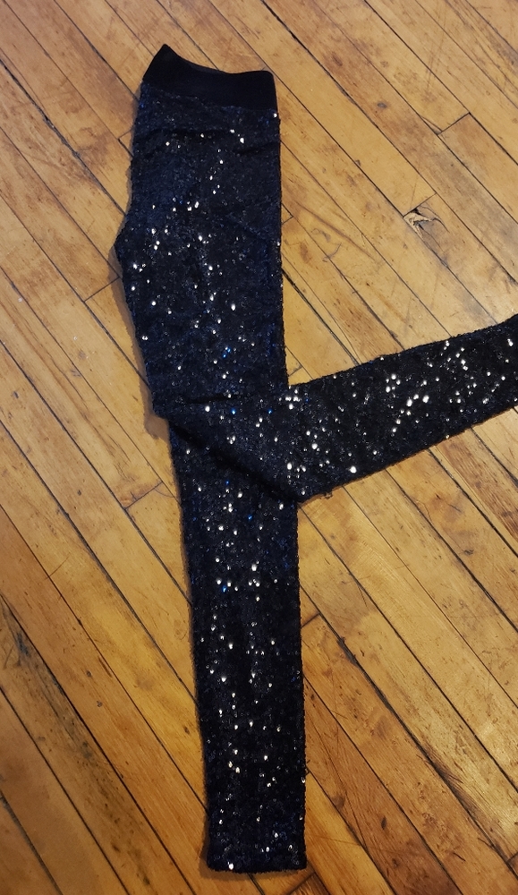 Bebe sequin leggings black